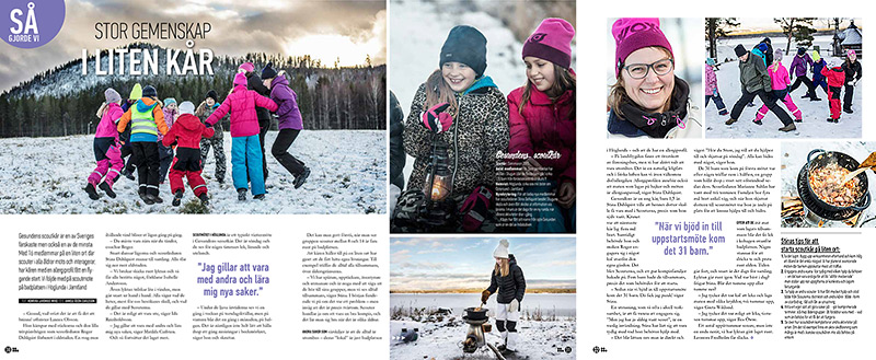 Skutt, lek och lärdomar i Gesundens scoutkår. Reportage i tidningen Scout nr 1 2017.